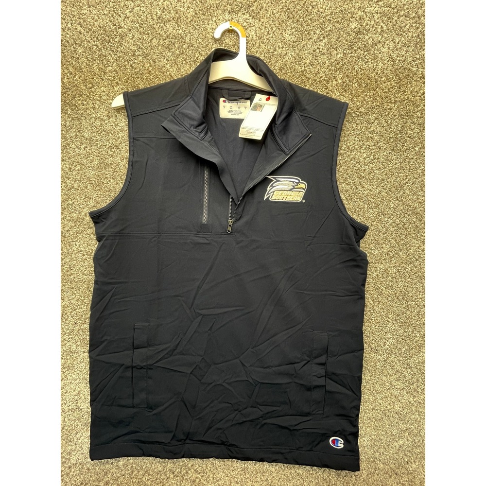 Champion Quarter Zip Vest Mens Small Navy NEW Georgia Southern Eagles NCAA